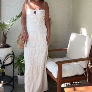 White Tiered Layered Dress